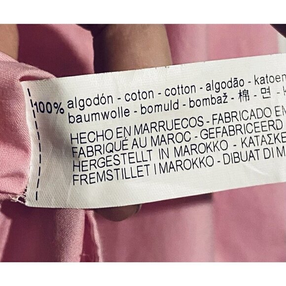 Zara Top Womens Medium Off the Shoulder Ruffle Bell Sleeve Cropped Pink Boho - Picture 7 of 8